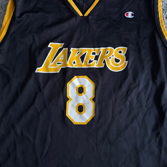 Vintage Kobe Bryant Champion Los Angeles Lakers #8 Black Jersey 52 XXL RARE - Picture 9 of 9